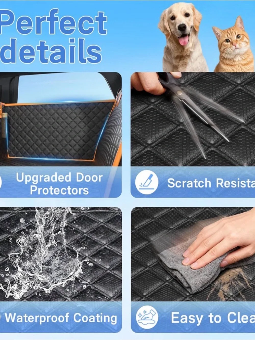 Dog Car Door Protector Panel - Brown